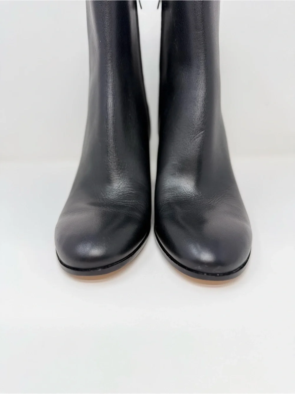 New Vince Elora Leather Ankle Boot Black Sz 8.5